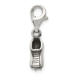 Sterling Silver 925 Dangle Sports Shoe Bead with Antiqued Finish