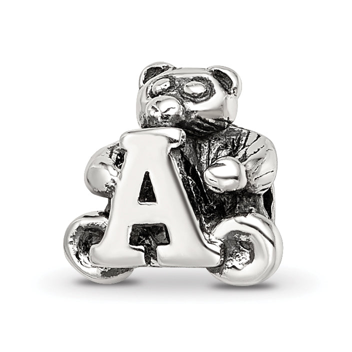 Sterling Silver Reflections Kids Letter A Bead Main image