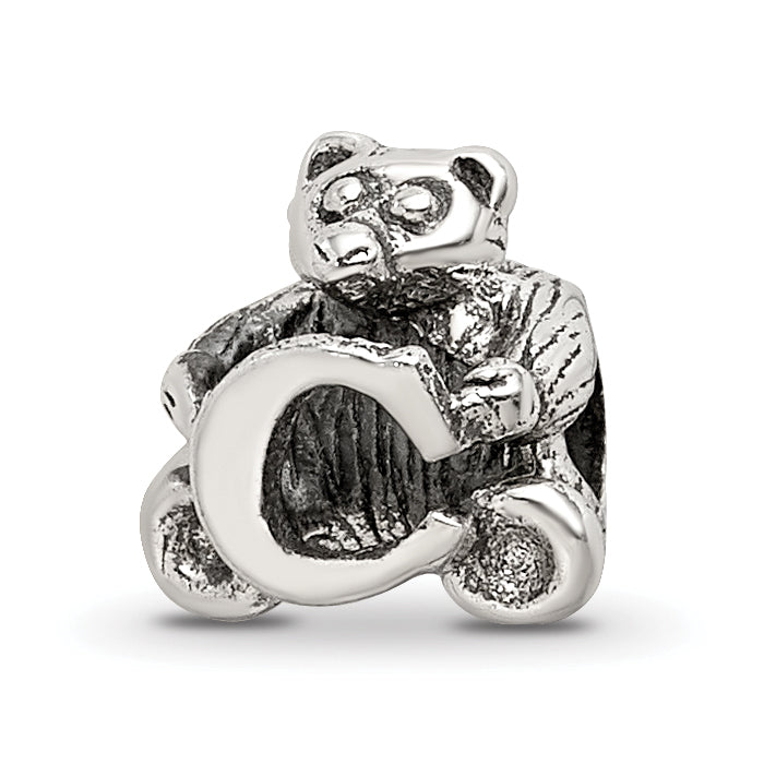 Sterling Silver Reflections Kids Letter C Bead Main image