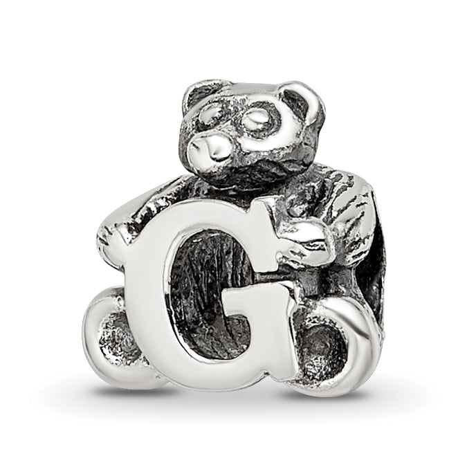 Sterling Silver Reflections Kids Letter G Bead Main image