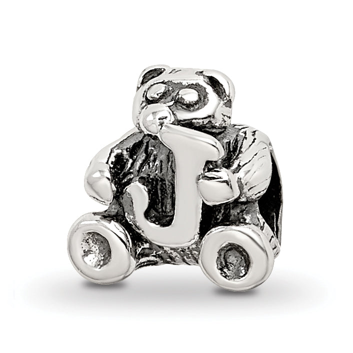 Sterling Silver Reflections Kids Letter J Bead Main image