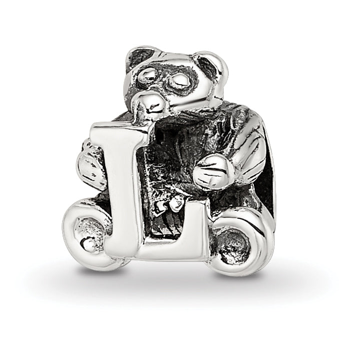Sterling Silver Reflections Kids Letter L Bead Main image