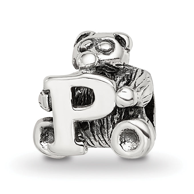 Sterling Silver Reflections Kids Letter P Bead Main image