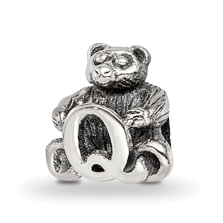 Sterling Silver Reflections Kids Letter Q Bead Main image