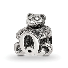 Sterling Silver Reflections Kids Letter Q Bead