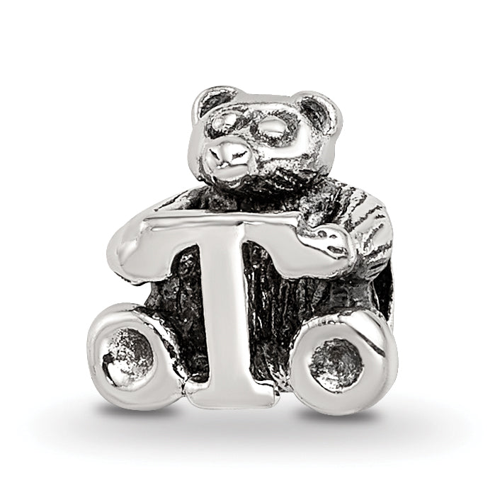 Sterling Silver Reflections Kids Letter T Bead Main image