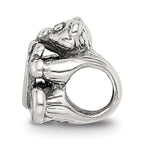 Sterling Silver 925 Kids Bead with Polished Antiqued Finish Solid