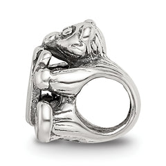 Sterling Silver 925 Kids Bead with Polished Antiqued Finish Solid