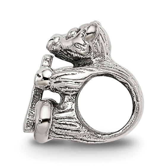Sterling Silver 925 Kids Bead with Antique Polished Finish Elegant Charm Secondary image