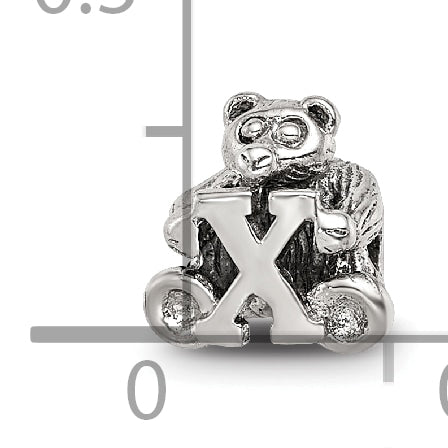 Sterling Silver 925 Kids Bead with Antique Polished Finish Elegant Charm