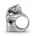 Sterling Silver 925 Kids Letter Y Bead with Antiqued Finish