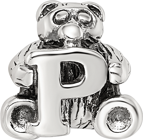 Sterling Silver Reflections Kids Letter P Bead