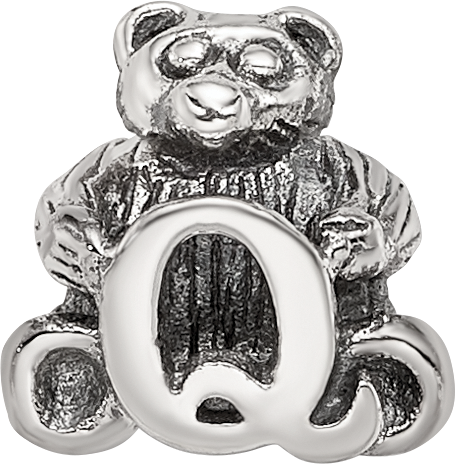 Sterling Silver Reflections Kids Letter Q Bead