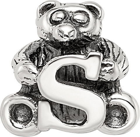 Sterling Silver Reflections Kids Letter S Bead