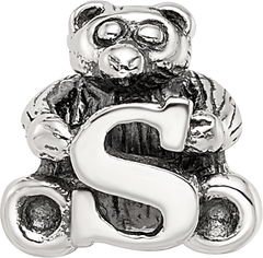 Sterling Silver Reflections Kids Letter S Bead
