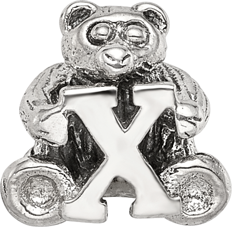Sterling Silver 925 Kids Bead with Antique Polished Finish Elegant Charm