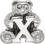 Sterling Silver 925 Kids Bead with Antique Polished Finish Elegant Charm
