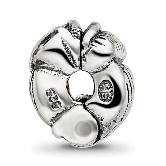 Sterling Silver 925 Kids Owl Clip Bead with Antiqued Finish Secondary image