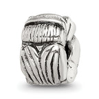 Sterling Silver 925 Kids Owl Clip Bead with Antiqued Finish