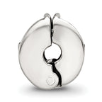 Sterling Silver Kids Floral Clip Bead with Antiqued Finish by Sophia Jewelers