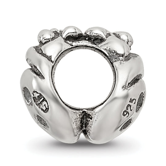 Sterling Silver 925 Ladybug Bead for Kids with Antiqued Finish