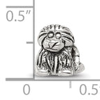 Sterling Silver 925 Kids Puppy Bead with Antiqued Finish Solid Style