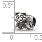 Sterling Silver 925 Antique Kids Kitten Bead Solid Casted Charm