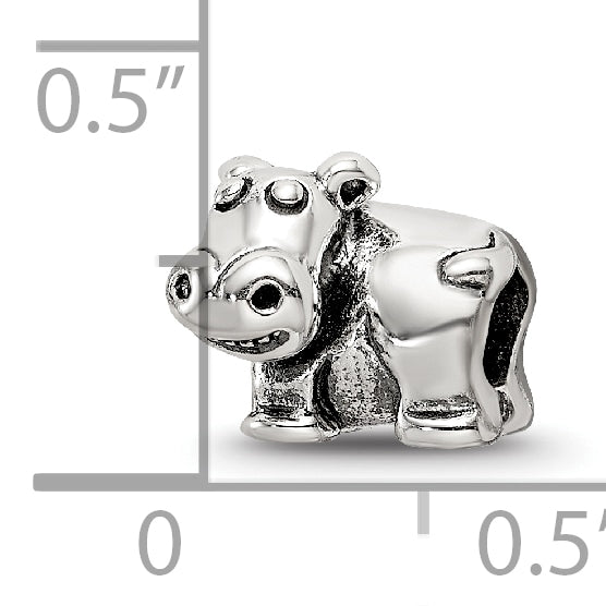 Sterling Silver Reflections Kids Hippo Bead