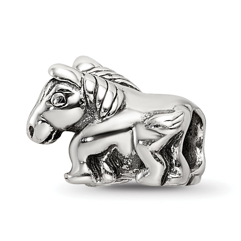 Sterling Silver Reflections Kids Horse Bead Main image