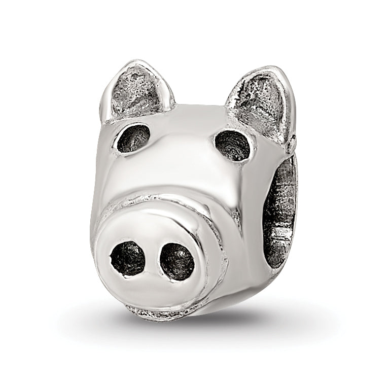 Sterling Silver Reflections Kids Pig Bead Main image