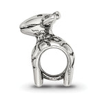 Sterling Silver 925 Kids Giraffe Bead with Antiqued Finish