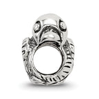 Sterling Silver 925 Kids Duck Bead with Antiqued Finish for Charm Bracelets