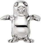 Sterling Silver 925 Kids Bird Bead Antiqued Solid Charm