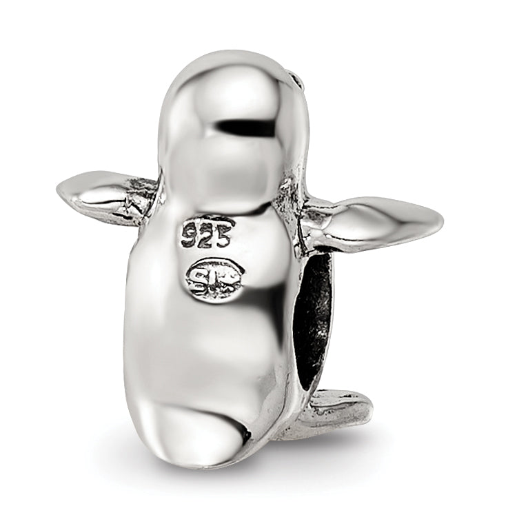 Sterling Silver 925 Kids Bird Bead Antiqued Solid Charm