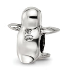 Sterling Silver 925 Kids Bird Bead Antiqued Solid Charm
