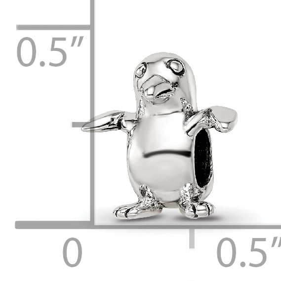 Sterling Silver 925 Kids Bird Bead Antiqued Solid Charm