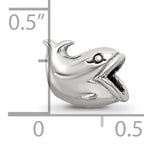 Sterling Silver 925 Kids Whale Bead with Antiqued Finish Solid and Casted