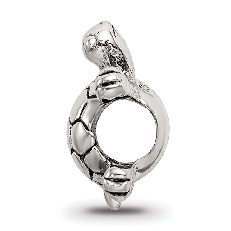 Sterling Silver 925 Kids Turtle Bead with Antiqued Finish Solid and Durable Design Secondary image