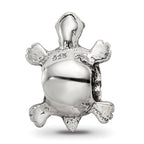 Sterling Silver 925 Kids Turtle Bead with Antiqued Finish Solid and Durable Design