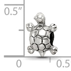 Sterling Silver 925 Kids Turtle Bead with Antiqued Finish Solid and Durable Design