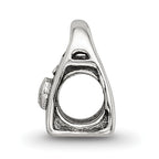 Sterling Silver 925 Kids CZ Handbag Bead with Antiqued Finish