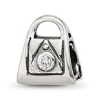 Sterling Silver Reflections Kids CZ Handbag Bead