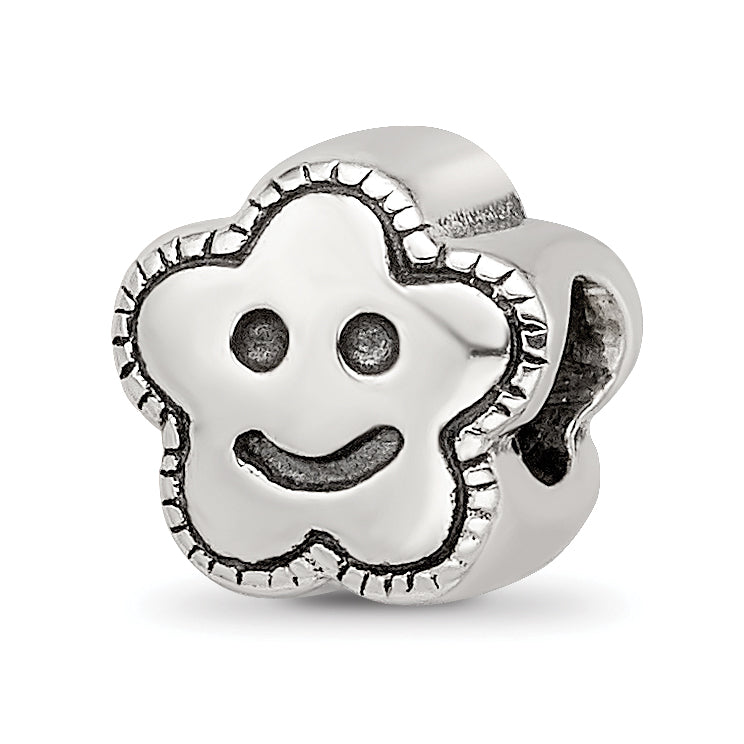 Sterling Silver Reflections Kids Smiley Flower Bead Main image