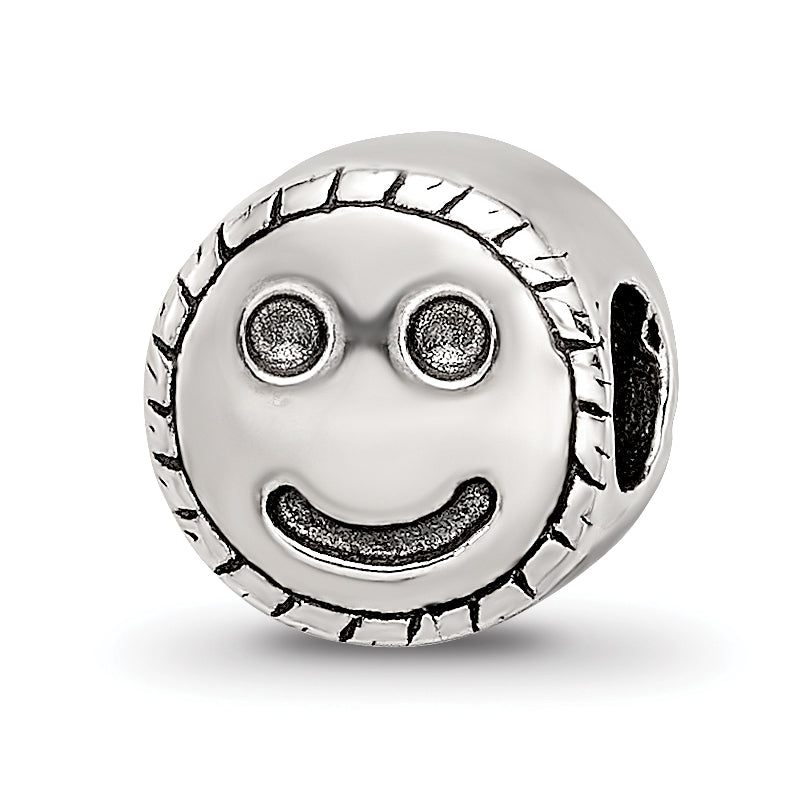 Sterling Silver Reflections Kids Smiley Face Bead Main image