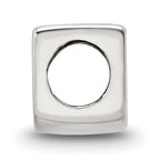 Sterling Silver 925 Kids Bead with Music Note Design Antiqued Finish