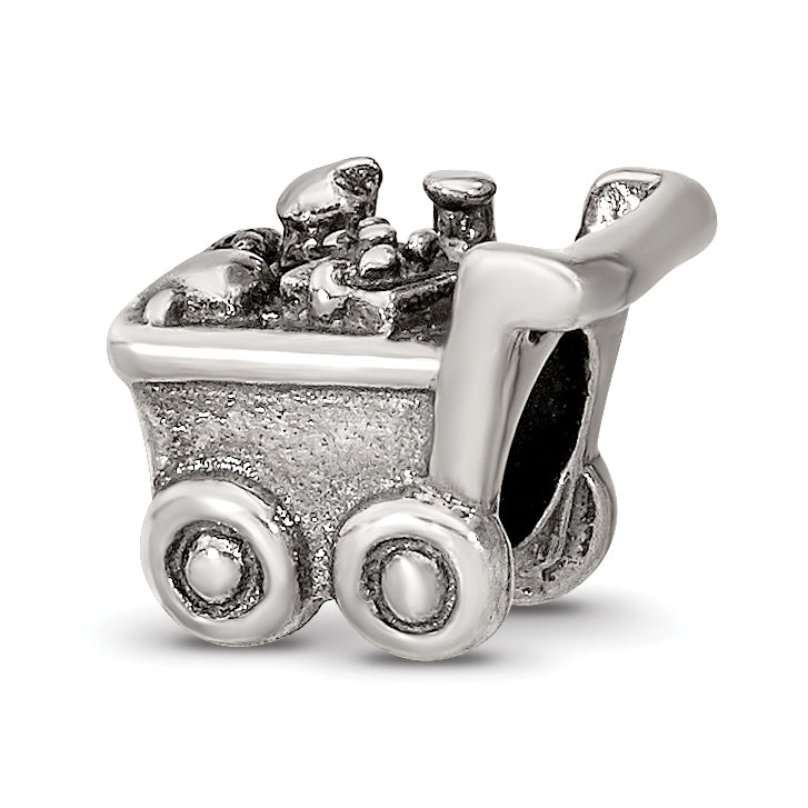 Sterling Silver Reflections Kids Shopping Cart Bead Main image