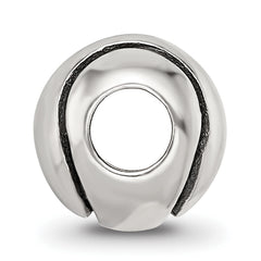 Sterling Silver 925 Antiqued Kids Tennis Ball Bead Solid Design