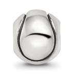 Sterling Silver 925 Antiqued Kids Tennis Ball Bead Solid Design