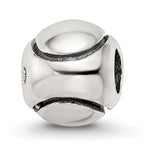 Sterling Silver 925 Antiqued Kids Tennis Ball Bead Solid Design