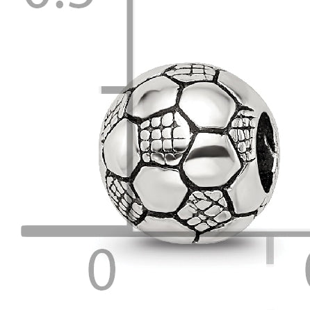 Sterling Silver Reflections Kids Soccer Ball Bead